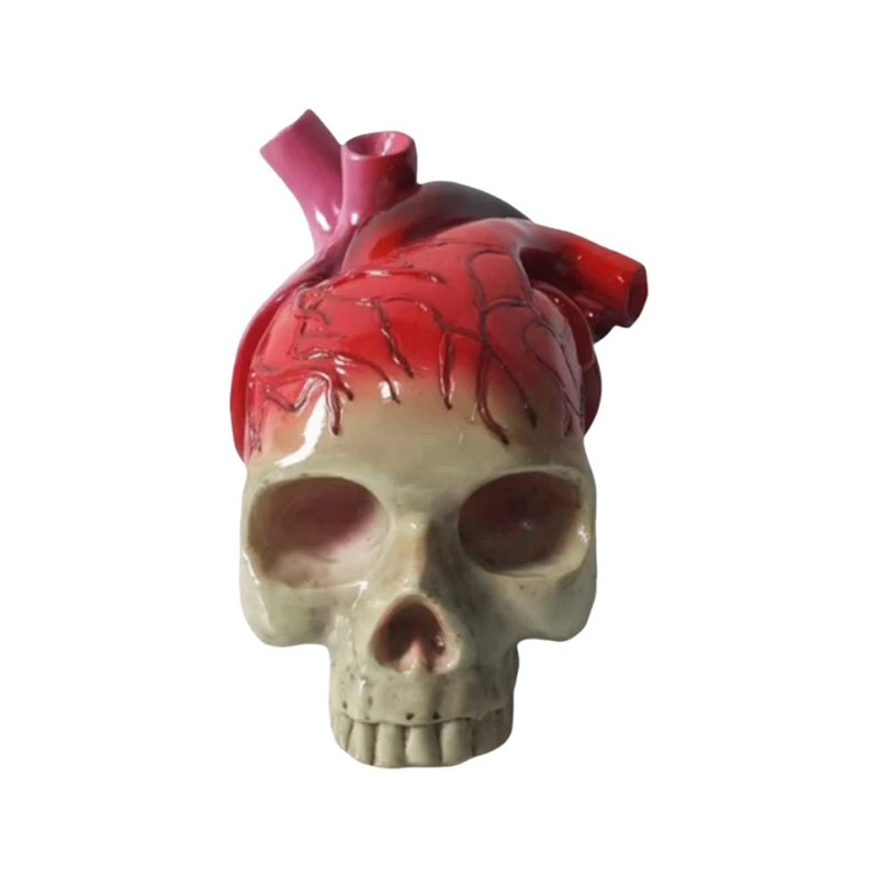 

ZIZI Skull Heart Desk Top Decoration Skull Heart Halloween Decoration Party Birthday Ornament For Family And Kids