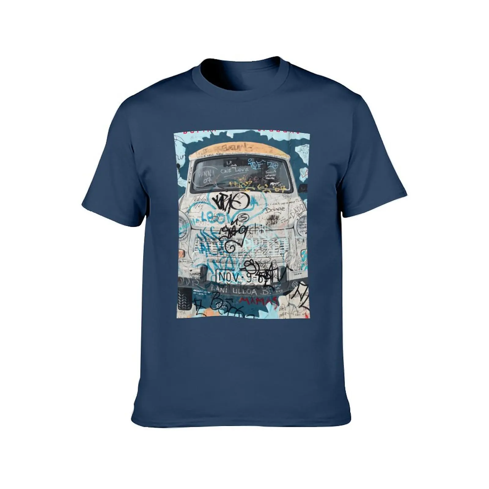 Berlin Trabant Car On The Berlin Wall T-Shirt graphic t shirt vintage cute clothes vintage mens t shirts top quality