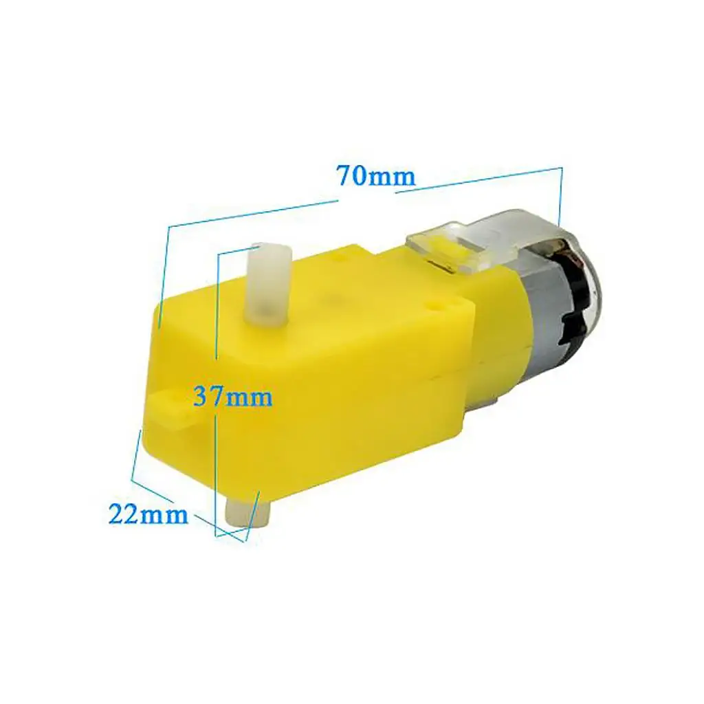 Moteur à engrenages pour voiture, moteur à courant continu à engrenages réducteurs TT, 140 W, pièces en plastique pour projet de voiture robot DIY