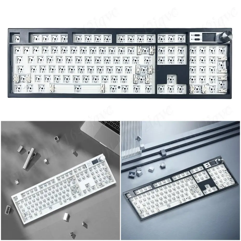 GMK67 75% Kit de teclado mecánico montado en junta BT5.0/2,4G teclado mecánico inalámbrico/con cable intercambio en caliente RGB retroiluminado a través de