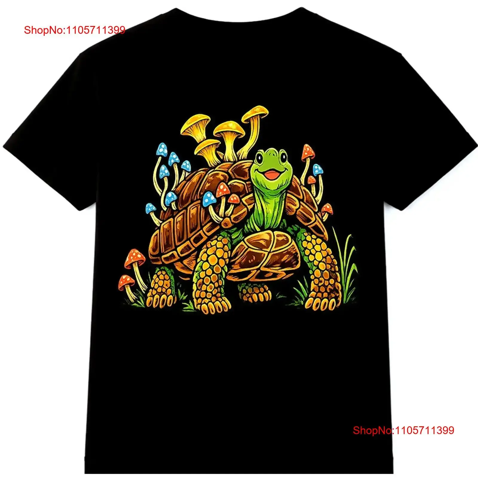 Turtle Mushroom T Shirt Fantasy Animal Cute Woodland long or short sleeves vintage Washed Casual graphic Comfortable Breathable