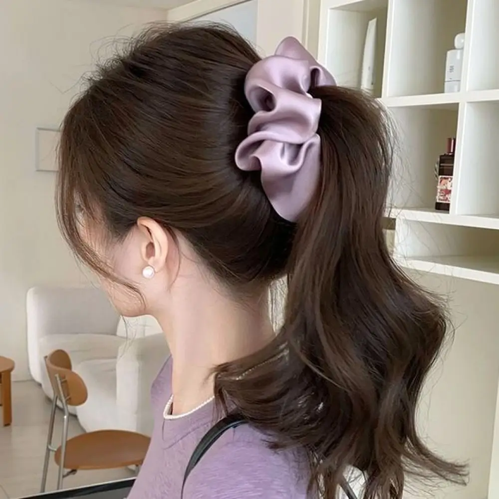 Minimalist Satin Banana Clip Cloud Design Ponytail Grab Clip Vintage French Style Hair Pins Accessories For Women