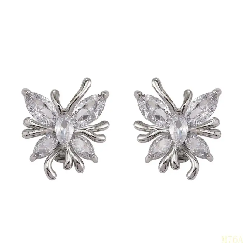 AntiCorrosion Electroplated Metal Butterfly Clip For Wireless Earbuds Decoration M76A