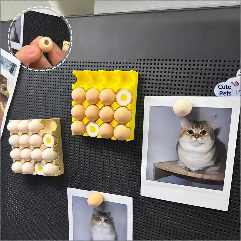Egg Tray Fridge Magnet Detachable Multi-functional Magnetic Holder for Notes Photos Kitchen Office Decor