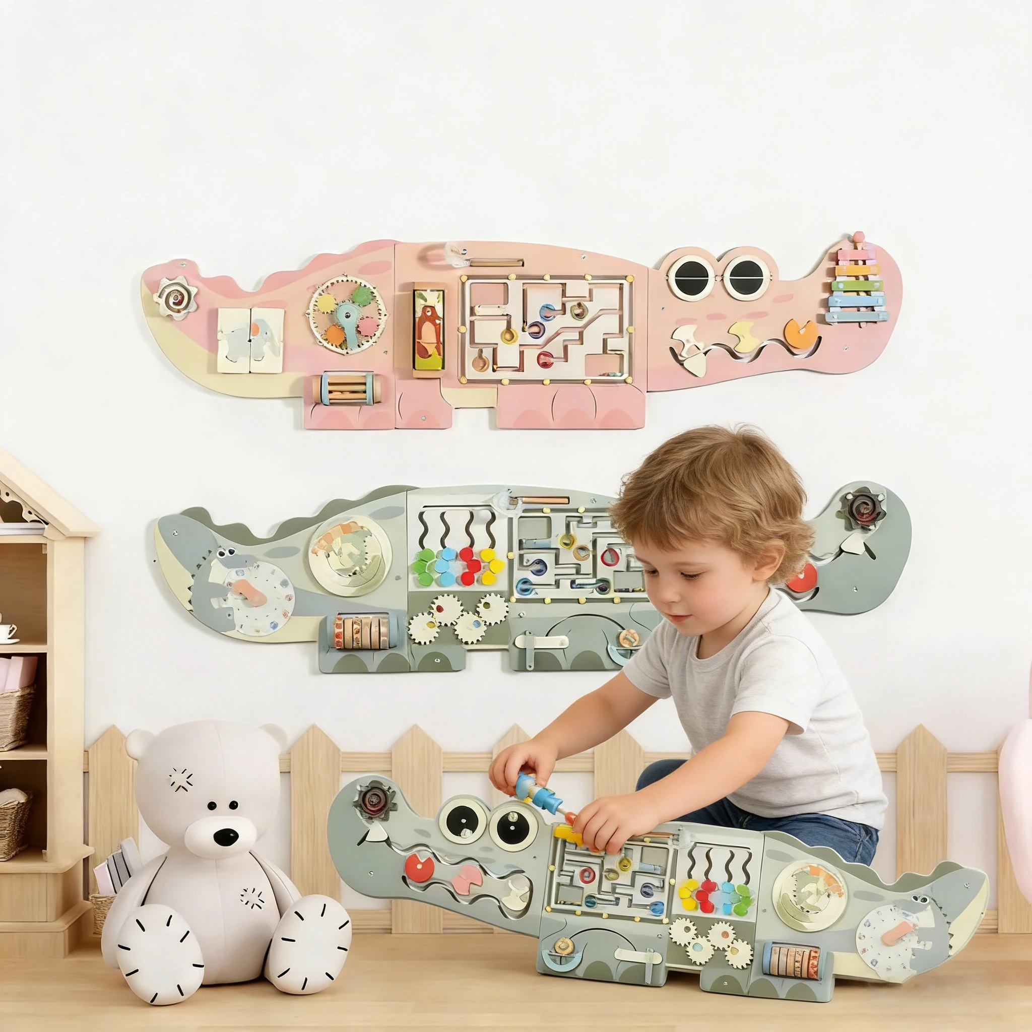 

Развивающие игрушки Монтессори для детей: настенная игра-головоломка, интерактивная математическая доска, сенсорная игрушка для малышей