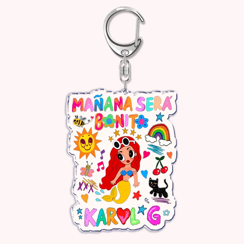 Llavero de cantante para accesorios, bolso, Manana Sera Bonito Bichota, colgante de temporada, llaveros, regalos