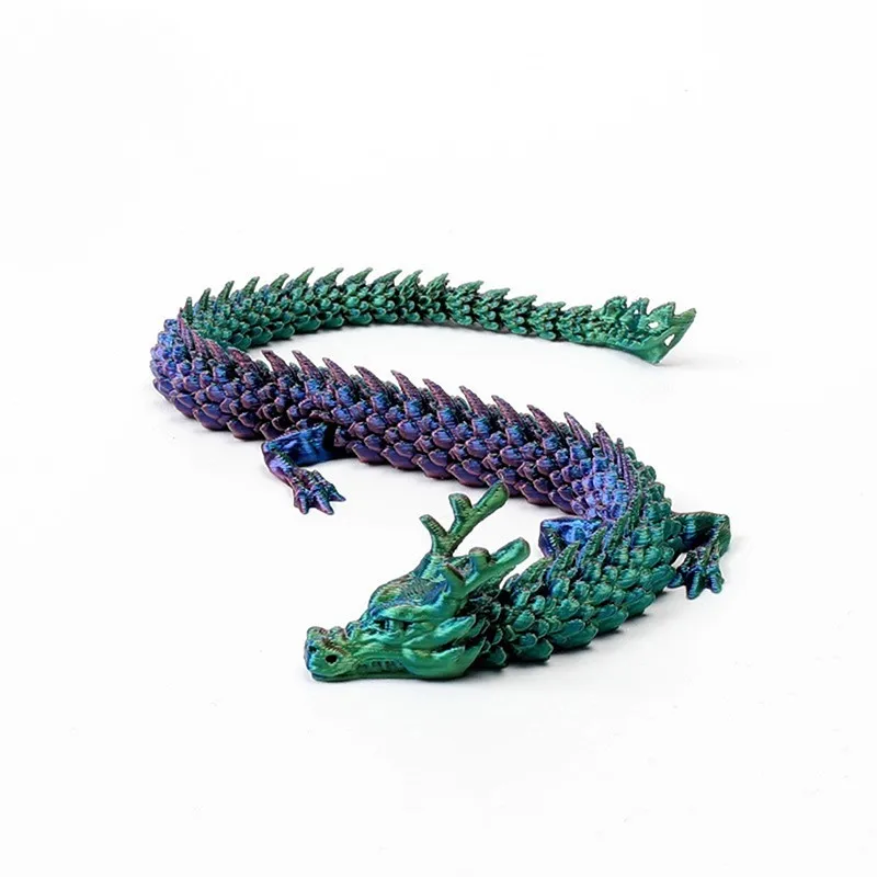 3D Printed Articulated Dragon Home Office Decoration Decor Kids Gifts Chinese Flexible Realistic Made Ornament Toy Model