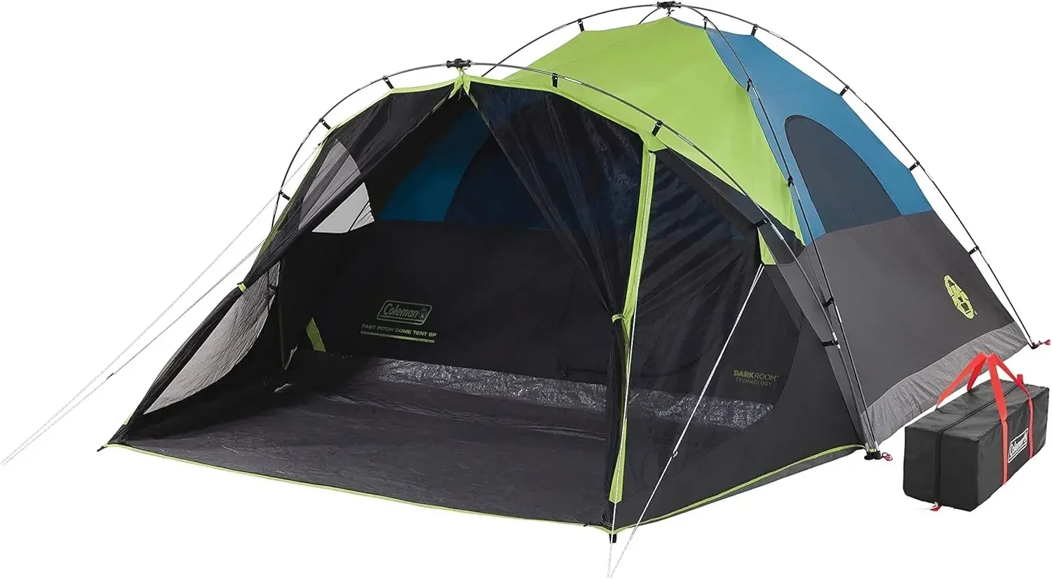 Carlsbad Dark Room Camping Tent with Screened Porch, 4/6 Person Tent Blocks 90% of Sunlight and Keeps Inside Cool, Weath