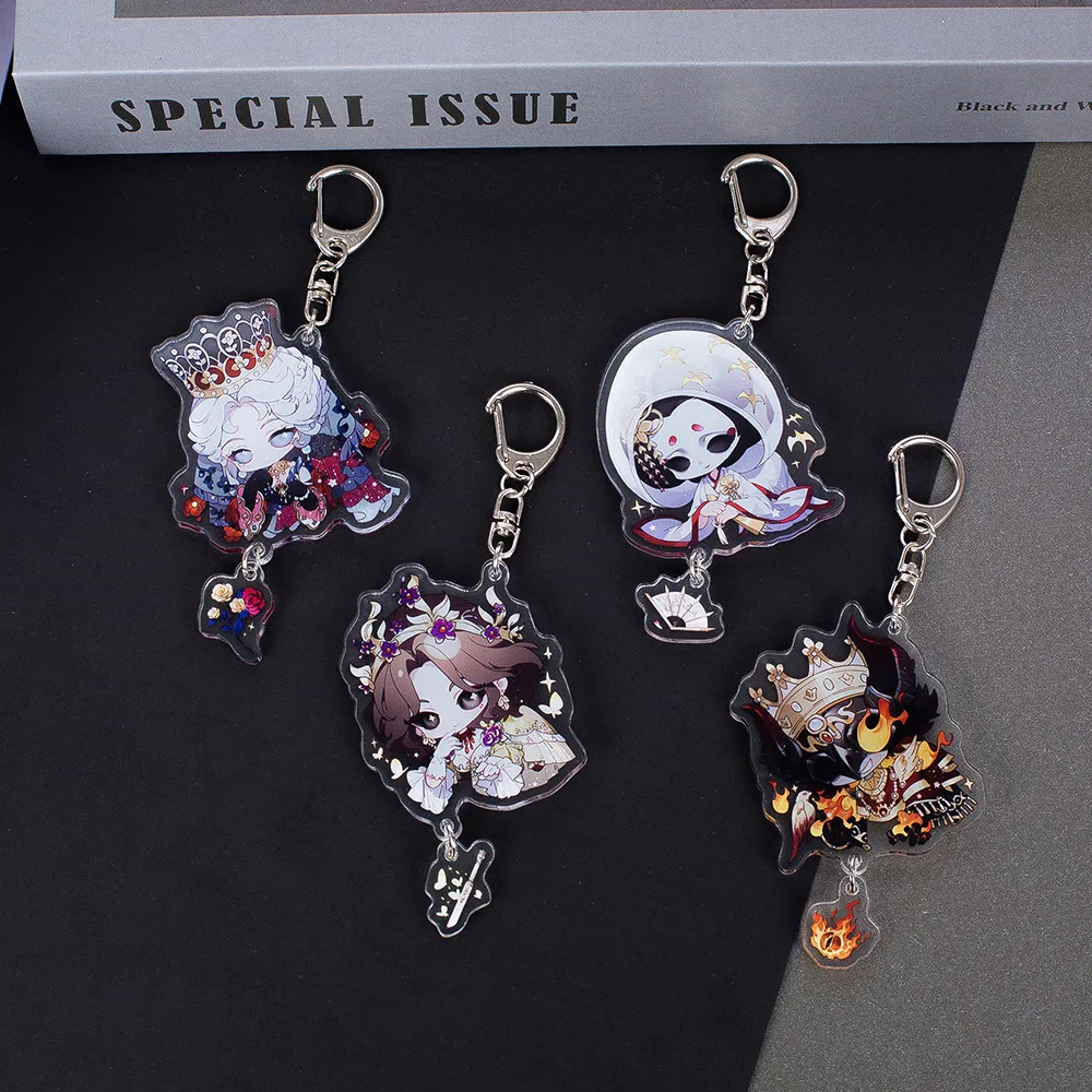 Anime Identity Ⅴ Joseph Desaulniers  Grace Cosplay Keychain Double Sided HD Transparent Pendant Ambitus Gift