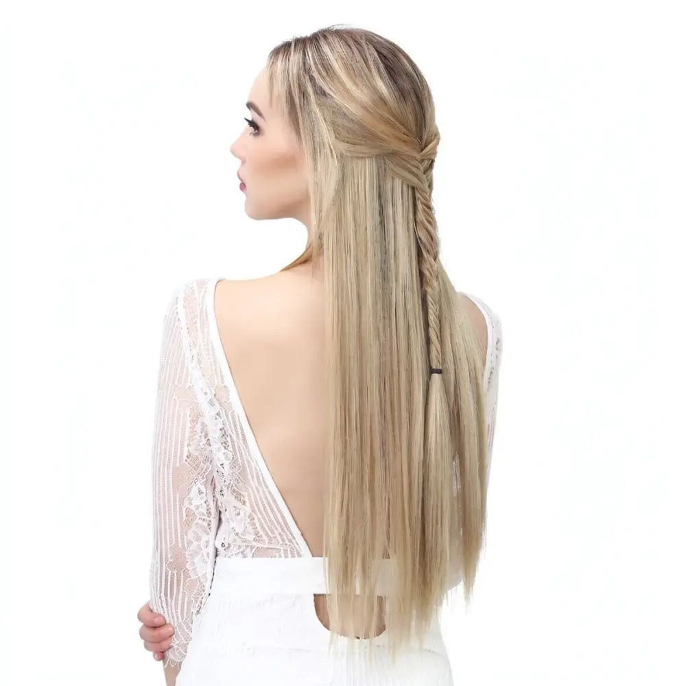 Synthetic Long Straight Hair Extensions Invisible Wire Secret Hairpiece For Women Natural Volume Hair Accessory