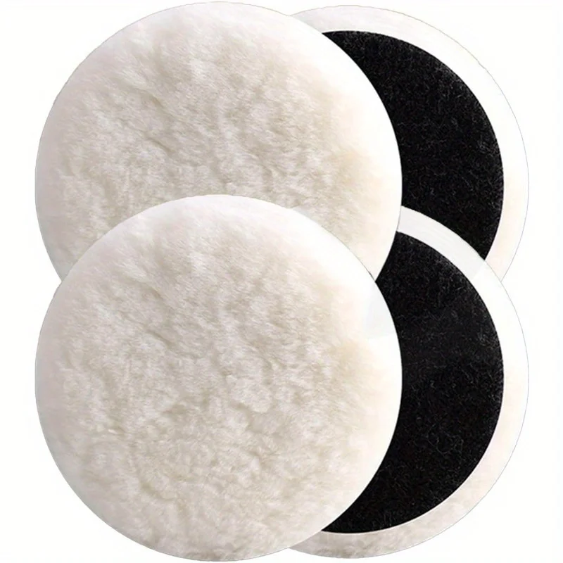 

4pcs 5Inch Polishing Pads Top Wool Felt Buffing Pad for Wheel Car Polish Glass Tile Stainless Steel Scratche Repair Tool
