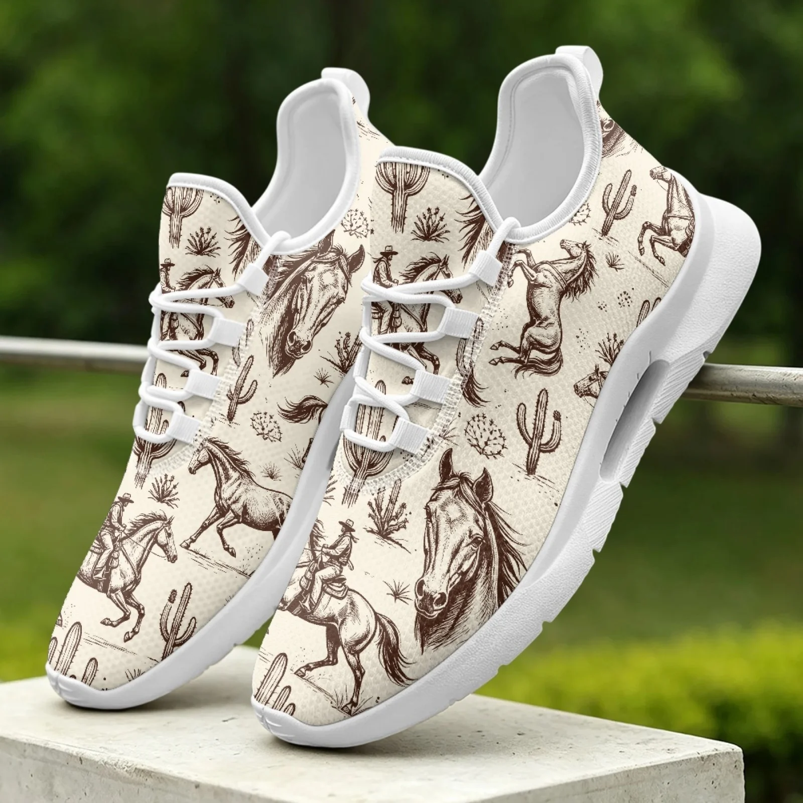 XIXIRIMIDO Lace-up Casual Shoes Mens Sneakers Comfortable Mesh Breathable Walking Shoe Women's Lightweight Sneaker Retro Horse