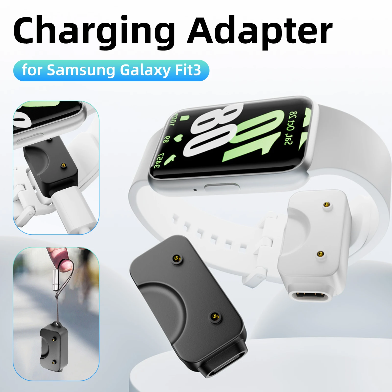 

Charger Adapter for Samsung Galaxy Fit 3 Watch Magnetic Portable TypeC Charging Converter for Samsung Galaxy Fit3 Accessories