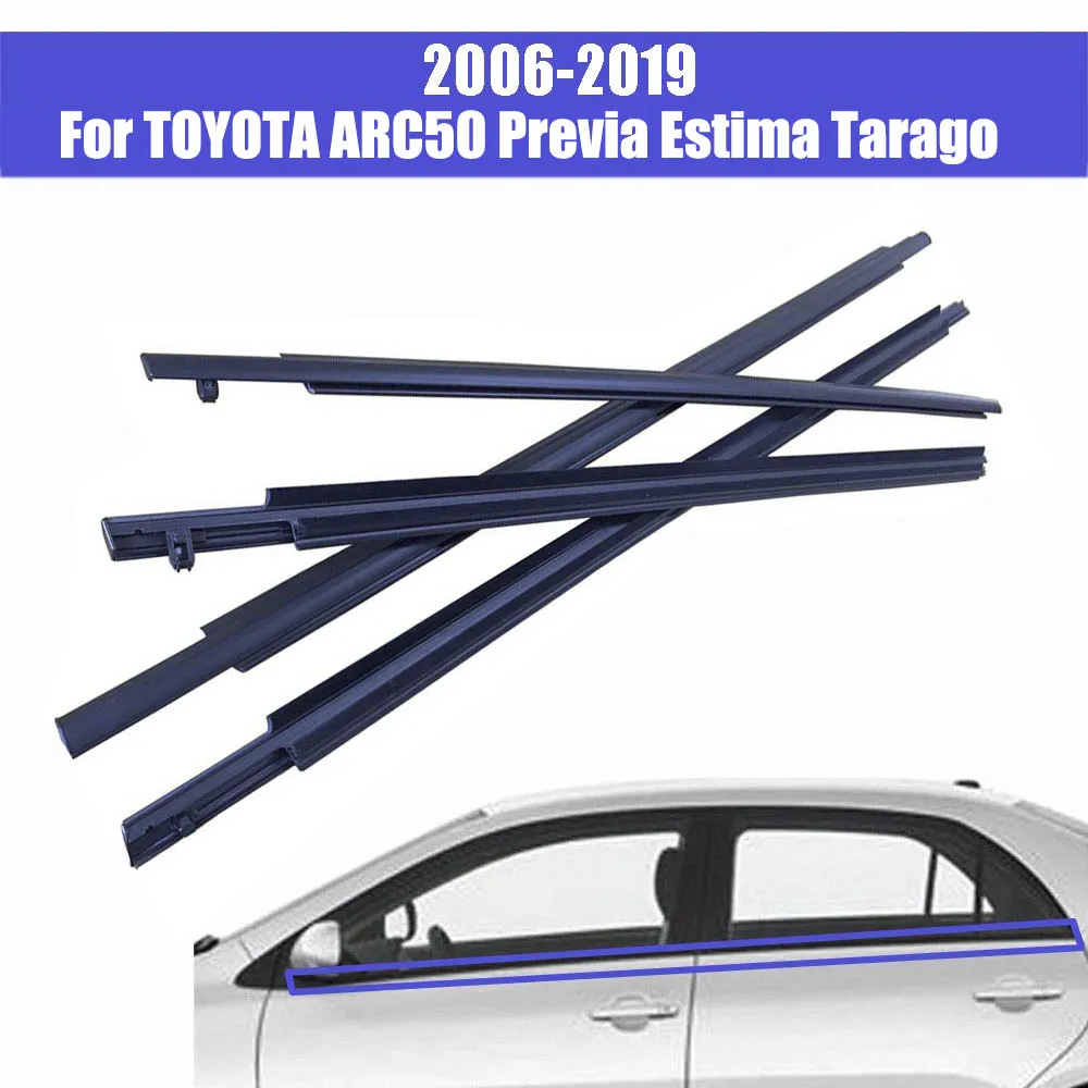 For Toyota ARC50 Previa Estima Tarago 2006-2019 Outside Window Weatherstrip Seal Belt Weather Strip Glass Guard Trims Accessory