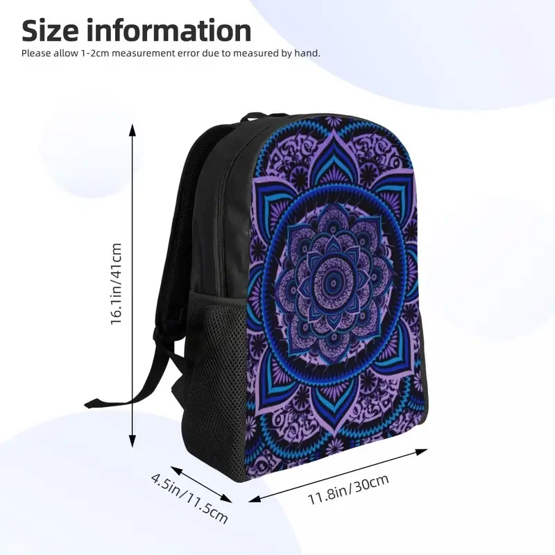 Sacs à dos étanches personnalisés Poetics Mandala pour femmes et hommes, sac d'école Boho, cartable d'impression