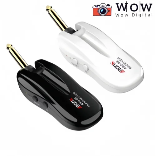 AROMA ARG-05 5.8GHz Guitar Wireless System Audio Transmission with Transmitter Receiver Rechargeable Battery for Guitars Bass