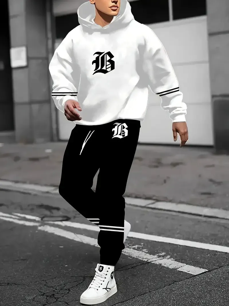 يتميز المجموعة الرجالية الجديدة لربيع وخريف 2025 بطباعة كاجوال عصرية ناعمة ومريحة بنمط حروف ثلاثية الأبعاد #3