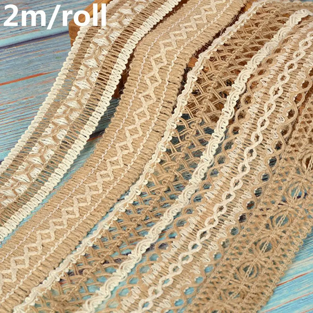 2M High Quality Rustic Wrap Party Supplies Wedding Decoration Hemp Rope String Natural Burlap Hessian Jute Gift Packing