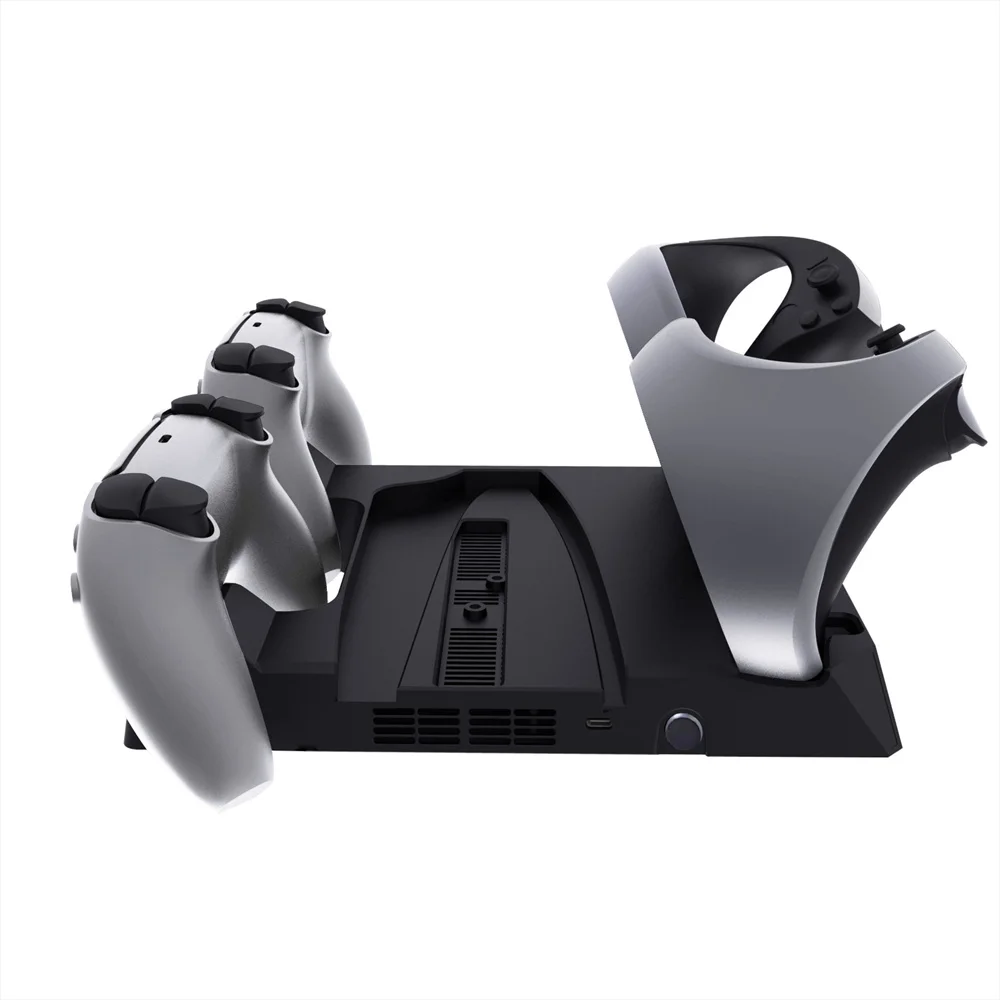 

Ear Frame Durable Enhanced For Ps5 Practical Cooling System Improve The Game Experience Keep The Controller Charged Base Black