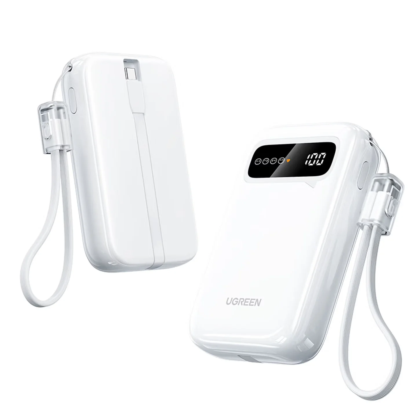 

UGREEN 20000mAh Power Bank Built-in Cable 22.5W Fast Charging Portable Charger External Battery for iPhone Xiaomi Huawei