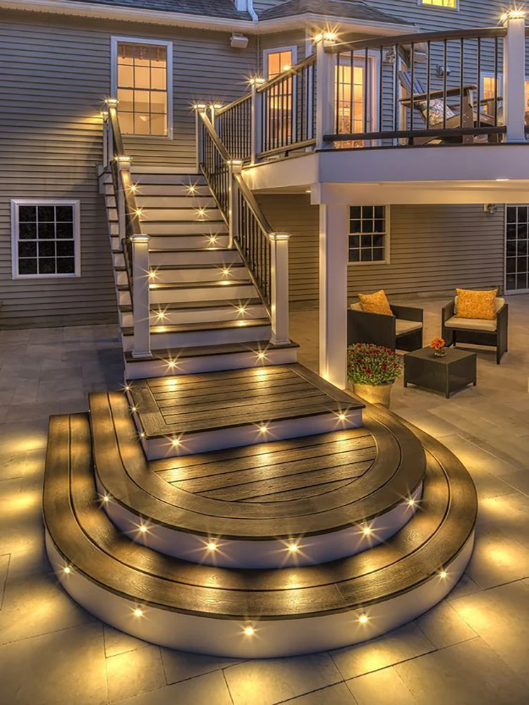 

20/30 Pack DC12V LED Deck Stairs Lights IP67 Waterproof Recessed Patio Decoration Lighting with Transformer Landscape Lighting