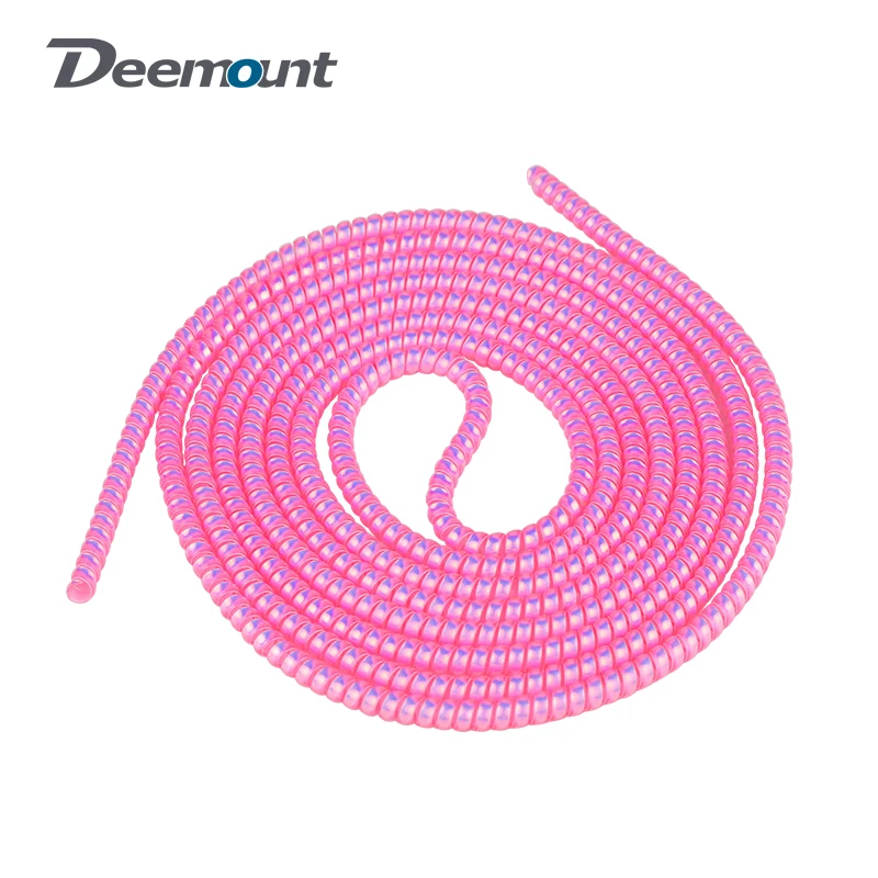 Deemount Bicycle Brake Cable Protector Spiral Laser Winding Tube for Gear Shift Wire Hydraulic Oil Pipe 1.6m TPU Sleeve Wrap