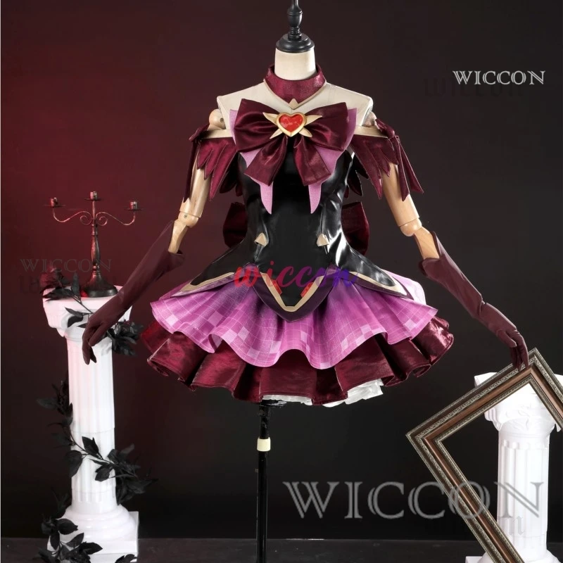 

OW Juno Cosplay Costume Black Magical Girl Sexy Lovely Uniform Halloween Party Role Play Outfit Women Play Role Clothes Clothing