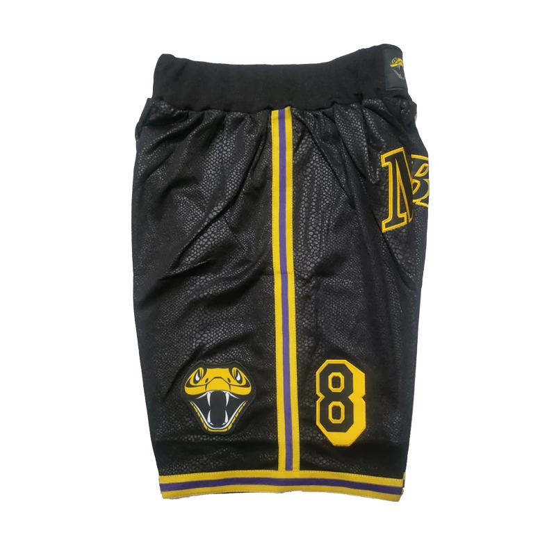 Basketball shorts Black Mamba 8-24 Snake skin Four pockets Sewing embroidery outdoor sport Beach pants Training 2024 New style