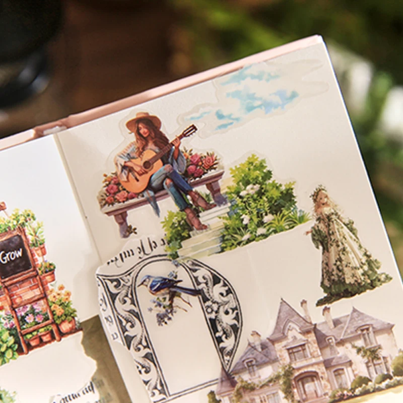 Mr Paper 100pcs/bag World Creation Series Stickers Gift Box Vintage European and American Style Stickers DIY Handbook Scrapbook