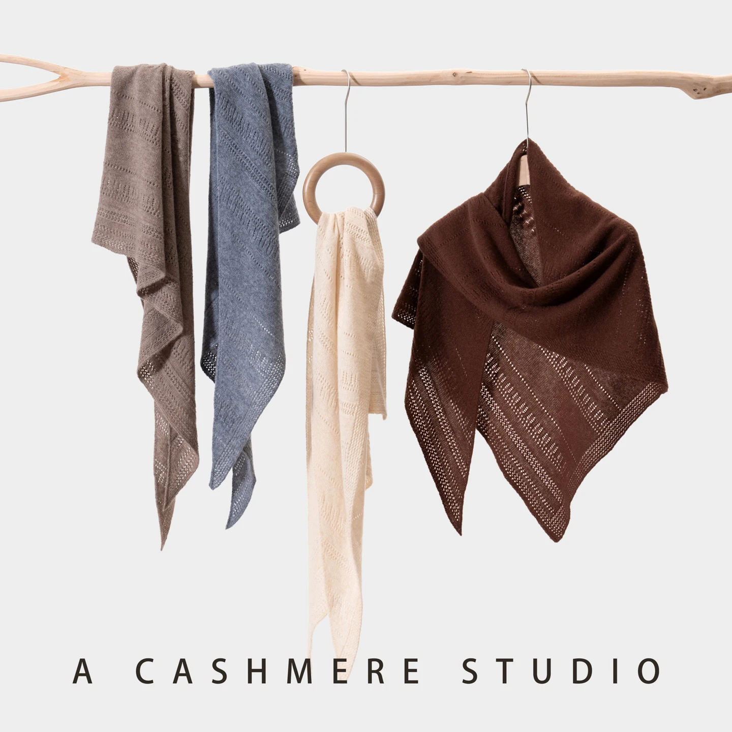 高品質秋冬女性-100-カシミヤスカーフ-noveltytriangular-ニット暖かい女性ファッション中空スカーフショール-190-77