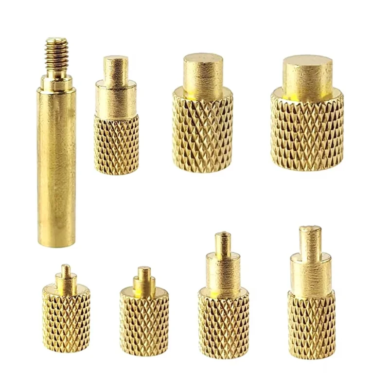 

ABAE-Brass Hot Nut Insertion Kit For 3D Print Accessories Heat Iron Thread Head M2-M8 Tips For 936 T65 T85 HS01 Sh72 Soldering