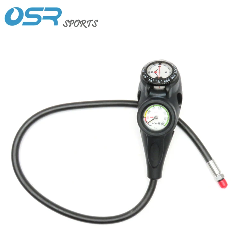 Scuba diving Combo 3 350 bar pressure 70m depth compass gauge