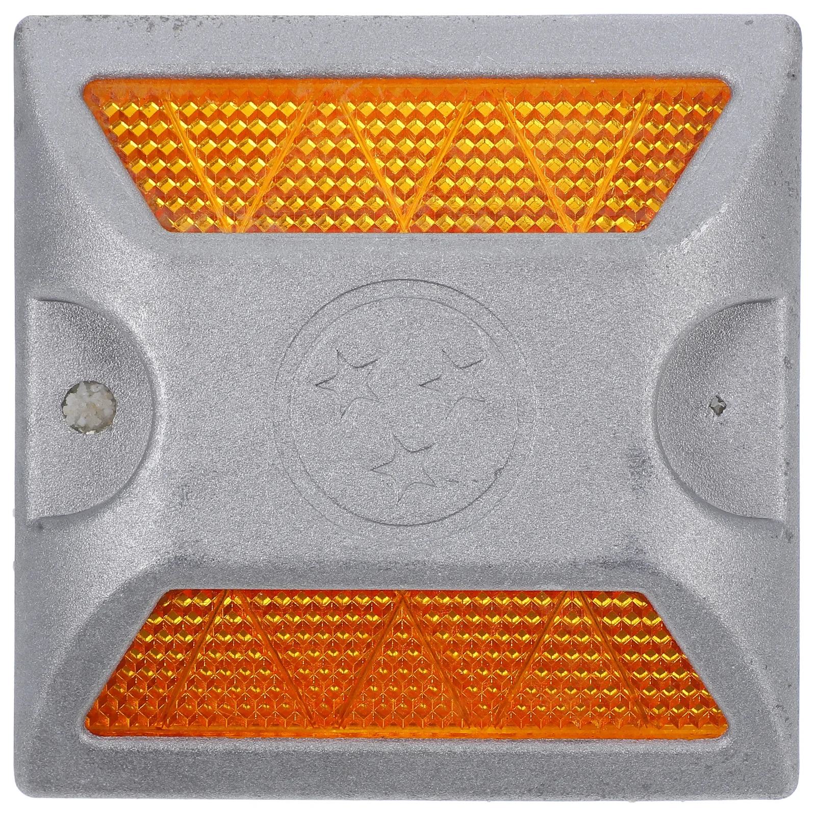 علامات الطريق العاكسة عاكسات الرصيف الصفراء المرتفعة لعلامات تحذير حركة المرور الآمنة في شارع الممر