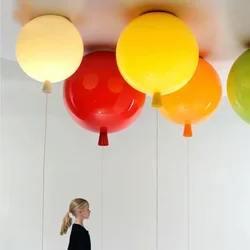 Modern Simple Ceiling Lamp Acrylic Balloon Bedroom Wall Lamp LED Children's Kids Room Lights Decoration Color Balloon