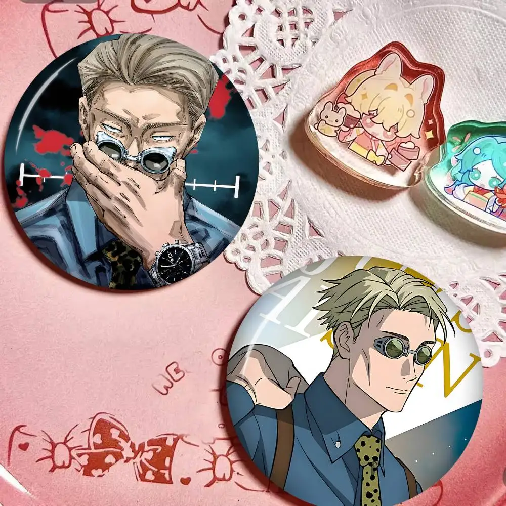 Anime Figure Nanami Kento Creative Pins Funny Faces Round Snap-in Brooch Badge Backpack Hat Accessories Jewelry Gifts