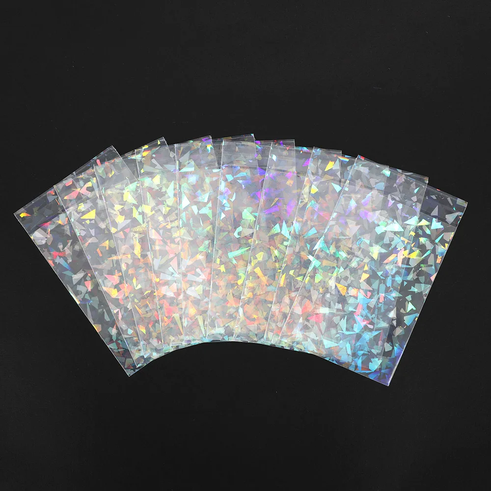 Sacs en plastique OPP Flash Laser, emballage cadeau bijoux, bricolage, porte-carte photo, emballage auto-adhésif pour strass et bonbons, sac en cellophane, 50 pièces