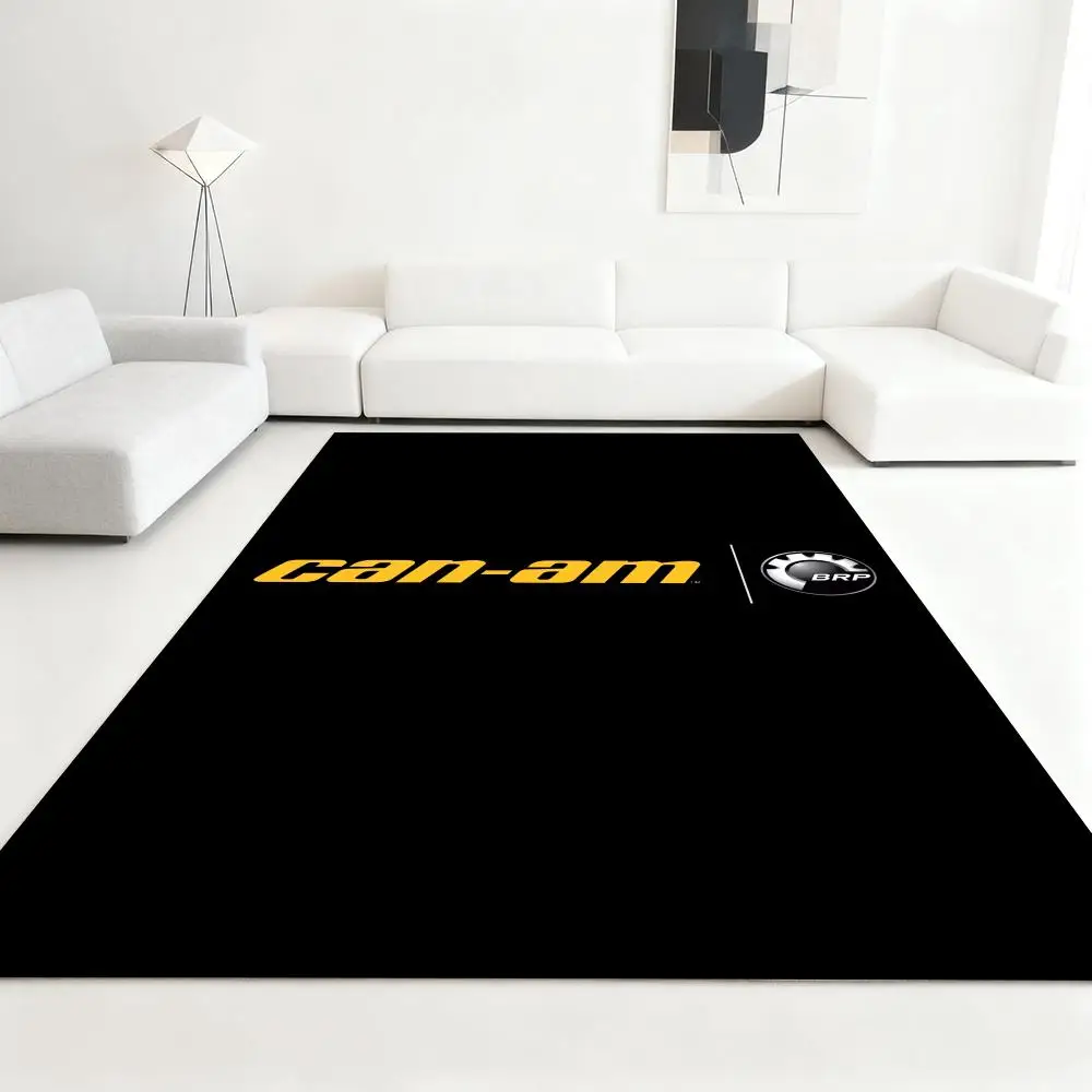 

C-CanS AM BRPs Moto Racing Logo Floor Mat Soft Thickened Absorbent Non-Slip Bedroom Living Room Door Mat Home Decor Flannel Rugs
