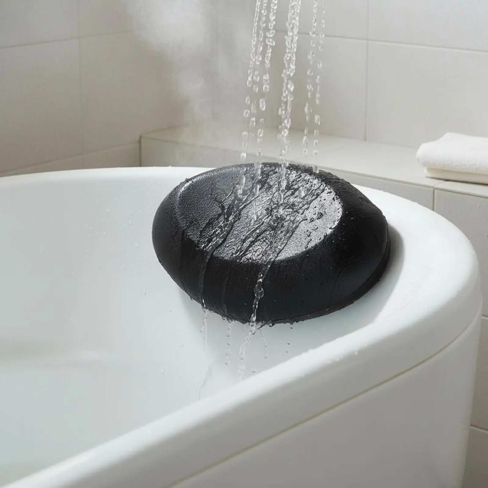 

Подушка-подголовник для ванны из ПУ: мягкая и удобная, с присосками, эргономичный дизайн, крепление на присосках