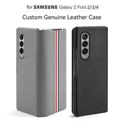 Genuine Leather For Samsung Galaxy Z Fold 5 4 3 5G Case Ultra Thin Flip Magnetic Cover For Galaxy Z Fold 5 4 3 TB Limited
