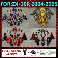 For ZX10R ZX 10R ZX-10R 2004 2005 Motorcycle Fairing Kit ABS Plastic Injection Body Body kits Accessories zxmt