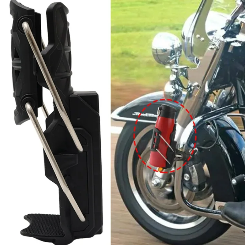 

Universal Motorcycle Cup Holder Crash Bar Handlebar Water Bottle Mount AntiVibration Drink Holder Motorcycle Touring Accessories