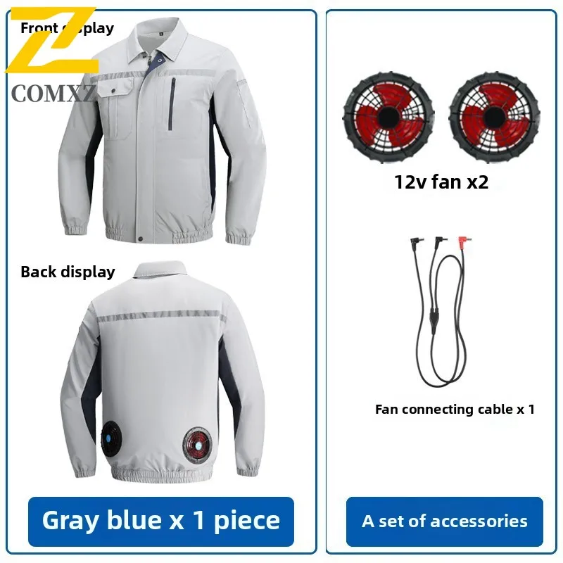 

Мужская и женская одежда с кондиционером, предотвращение теплового удара, охлаждающий вентилятор, куртка, охлаждающая высокотемпературная рабочая одежда с вентилятором