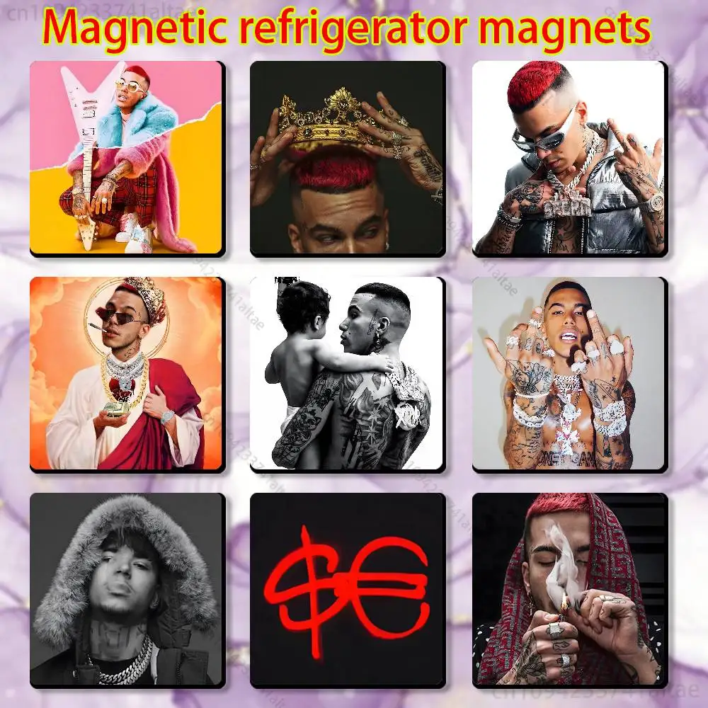 

Rapper S-Sfera E-Ebbasta Magnetic Fridge Magnets - No Falling Off, Fit for Refrigerators, All Metal Surfaces,Home Decor