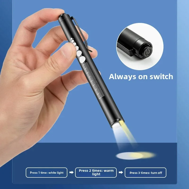 Linterna médica estilo bolígrafo, lámpara de bolígrafo, examen de enfermera de oreja, nariz, garganta, cavidad bucal, iluminación pequeña para el hogar