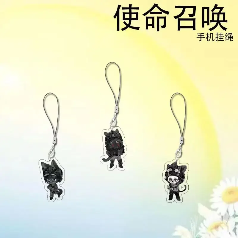 Call of Duty Anime Phone Keychain Charms Keychain Cosplay Pendant Car Key Chain Bag Accessories Child