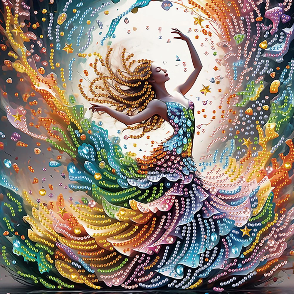 

9шт девушка 5D DIY специальная форма кристалл частичный алмазный набор для рисования 30x30см