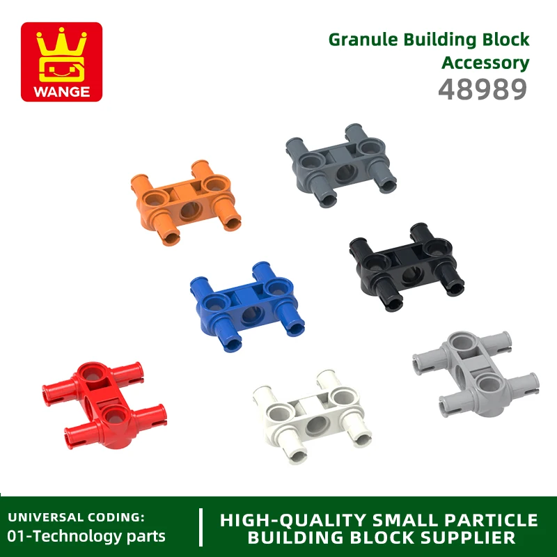 Wange 48989 100g/91Pcs Pin Double with Pin Holes Building Blocks Moc Accessories Compatible with Brick DIY Spare Parts ToyS