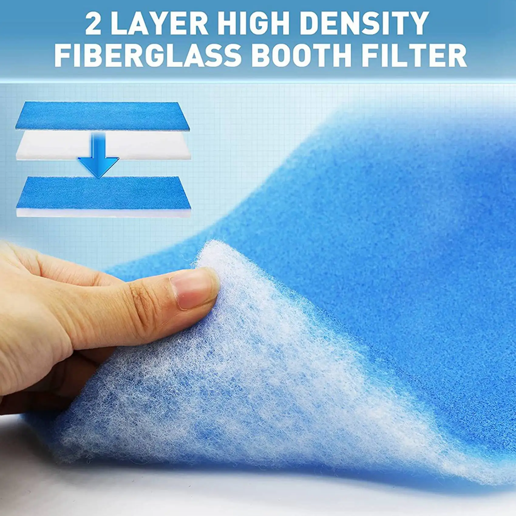 A69eairbrush Hobby Airbrush Spray Booth Filter Set, Fiberglass Booth Replace Filter Compatible For Master, Paasche 6 Pieces