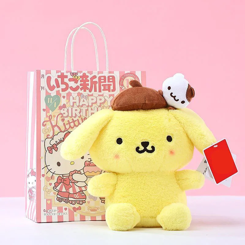 Pompompurin Plush Doll Cute Yellow Dog Stuffed Toy Soft Fluffy Plush Pillow Birthday Christmas Gift For Girl Fan