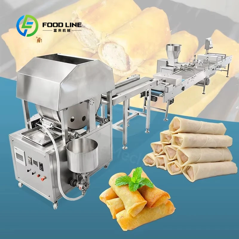 Customized size Automatic spring roll machine, egg roll production line, egg roll production line